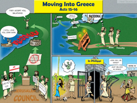 Acts 15-16 | Moving Into Greece | A Cartoonist's Guide to the Bible